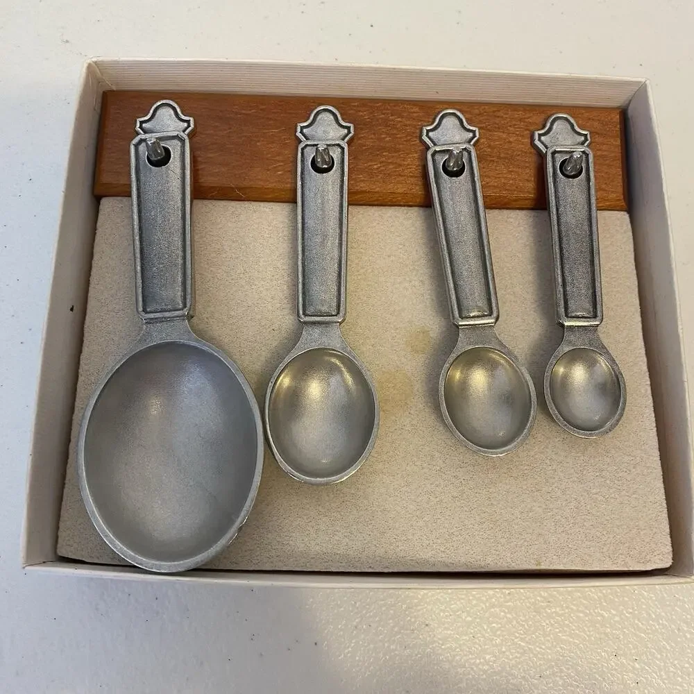 Danforth Fine Pewter Handcrafted In Vermont Measuring Spoons Set Walk Hang Decor